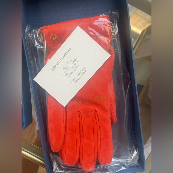 NWT Omega SRL Genuine Suede gloves 6.5 - Picture 4 of 6